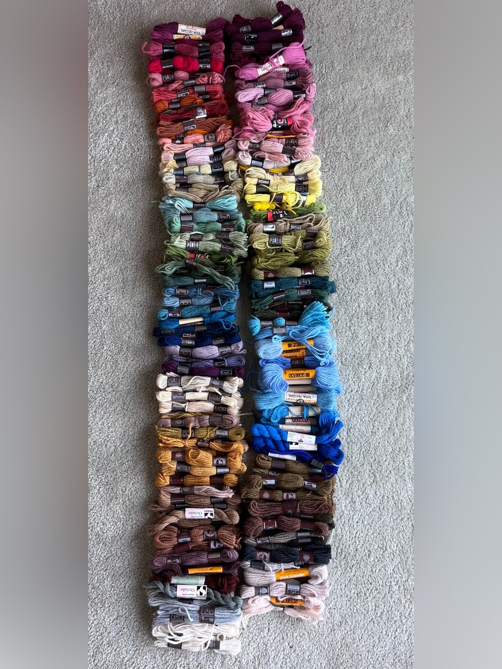 DMC Patons Assorted Tapestry Wool Skeins - over 200 skeins
